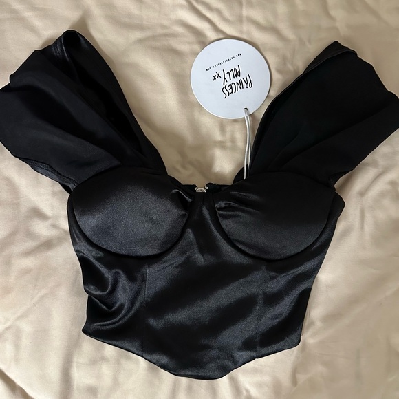 New princess Polly black bustier crop top - Picture 2 of 4